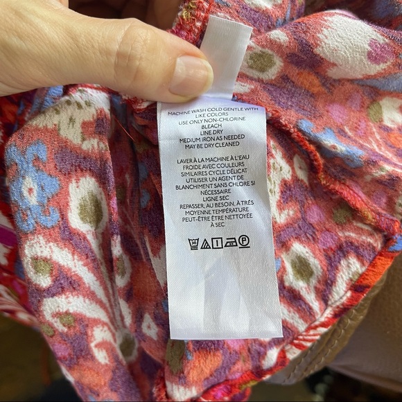 ANTHROPOLOGIE Red Boho Ikat Mini Dress - Picture 6 of 6